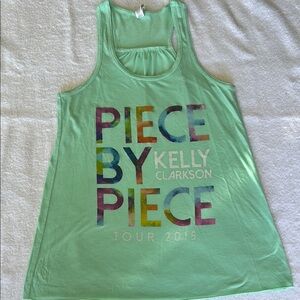 Kelly Clarkson Bella Canvas Green Graphic Sleeveless Tank Top